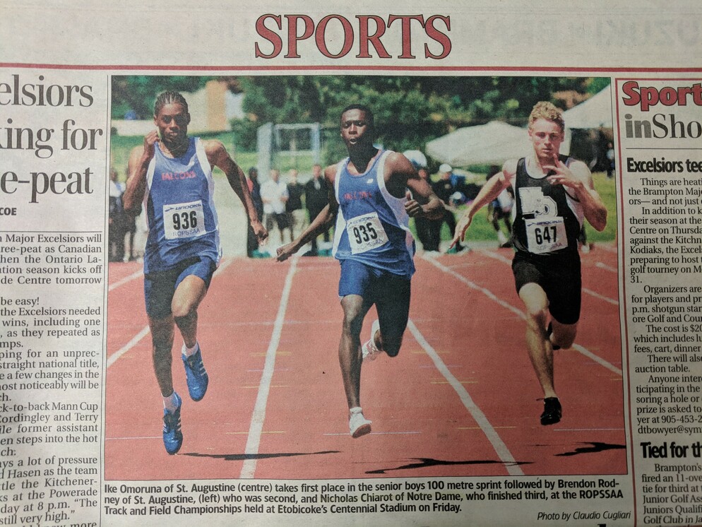 Picture of a newspaper exert on sports