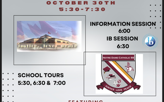 Grade 8 Open House Poster